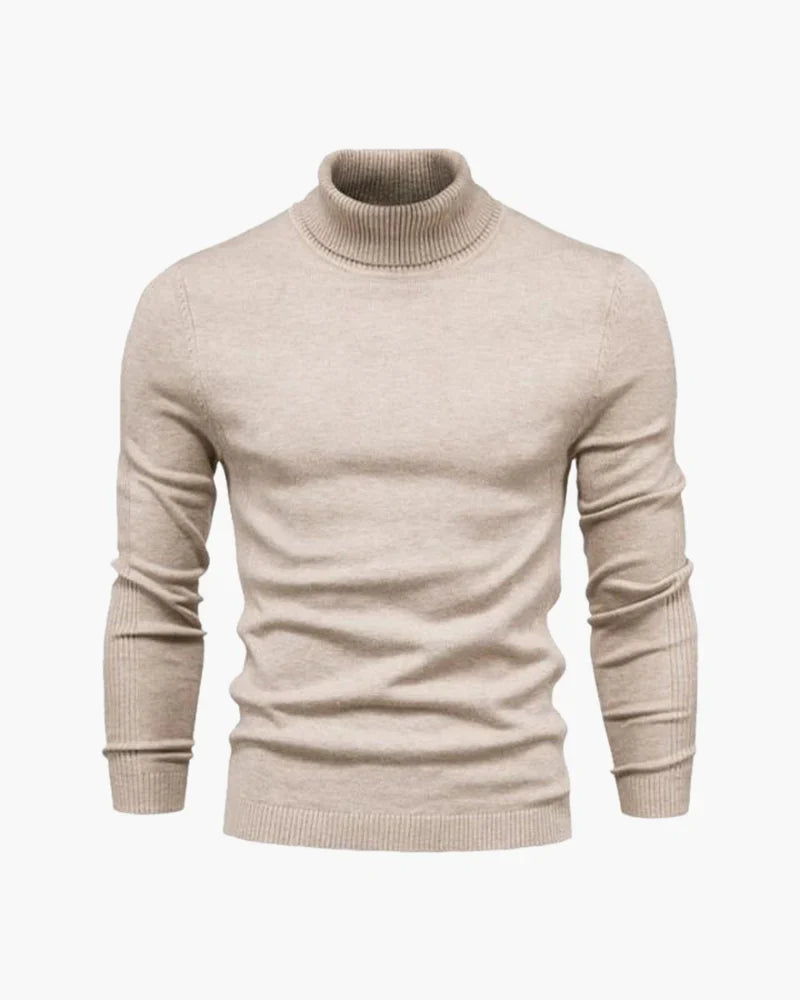 Men’s Classic Turtleneck Sweater – Soft Knit Slim Fit Roll Neck