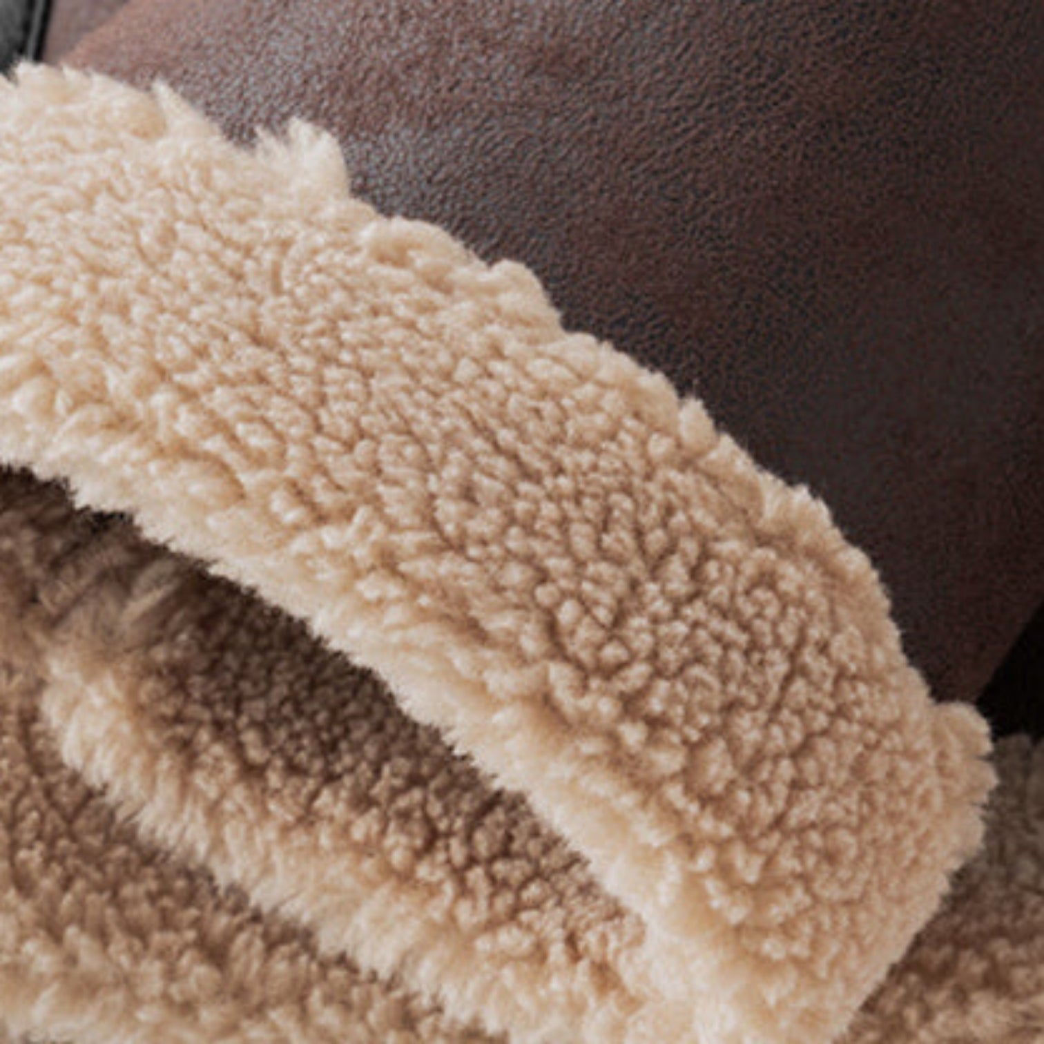 Men’s Faux Shearling Aviator Jacket – Warm, Premium Look & Winter-Ready