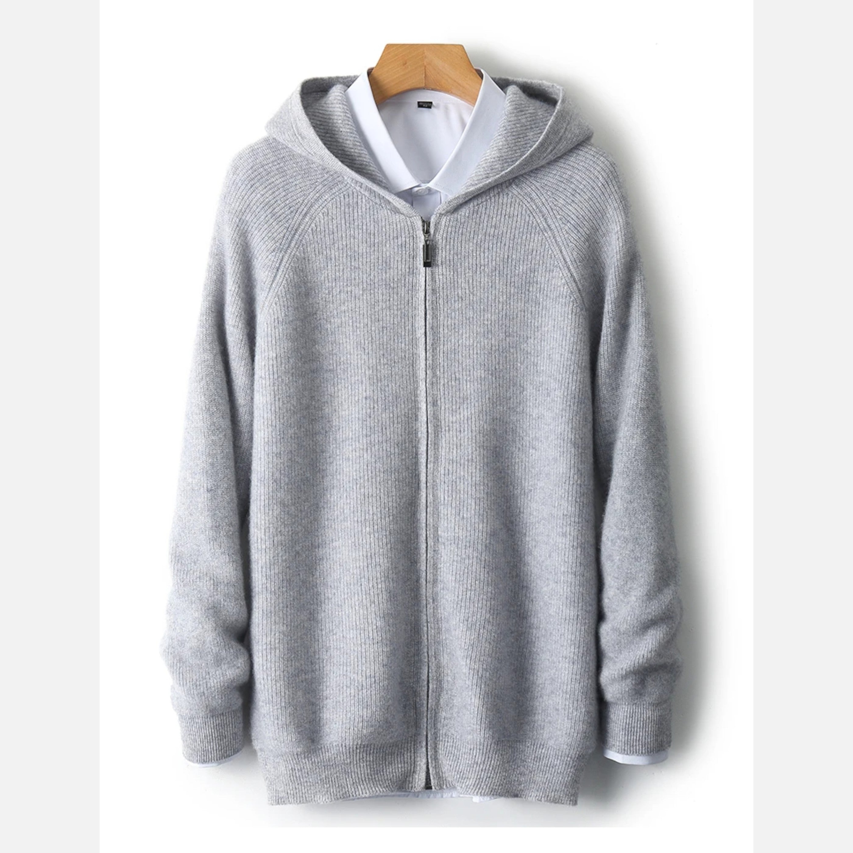 Men’s Premium Knit Zip Hoodie – Soft Comfort & Minimalist Style
