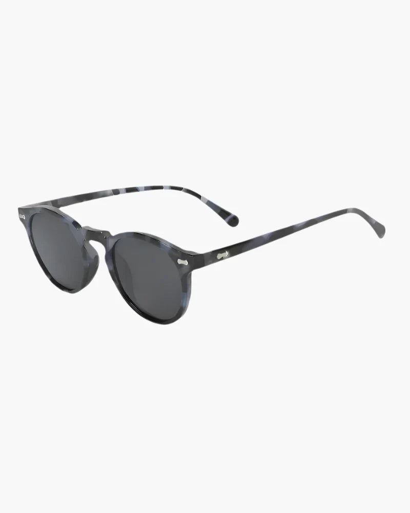 Men’s Round Transparent Frame Sunglasses – Classic UV400 Protection
