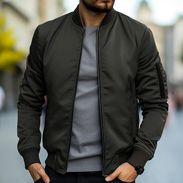 Men’s Classic Street Bomber Jacket – Sleek Design & Everyday Comfort
