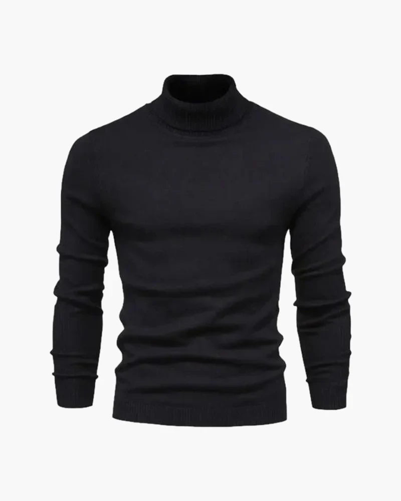 Men’s Classic Turtleneck Sweater – Soft Knit Slim Fit Roll Neck