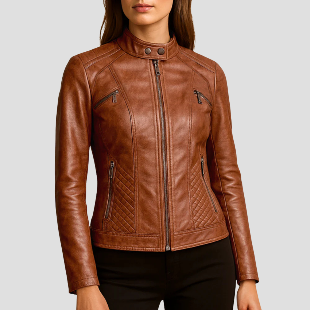Isabelle | Quilted Leather Jacket