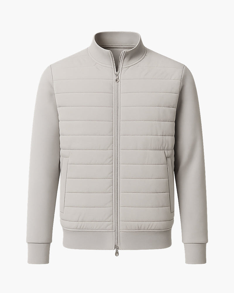 Hybrid Padded Tech Jacket – Lightweight, Warm & Minimalist Design