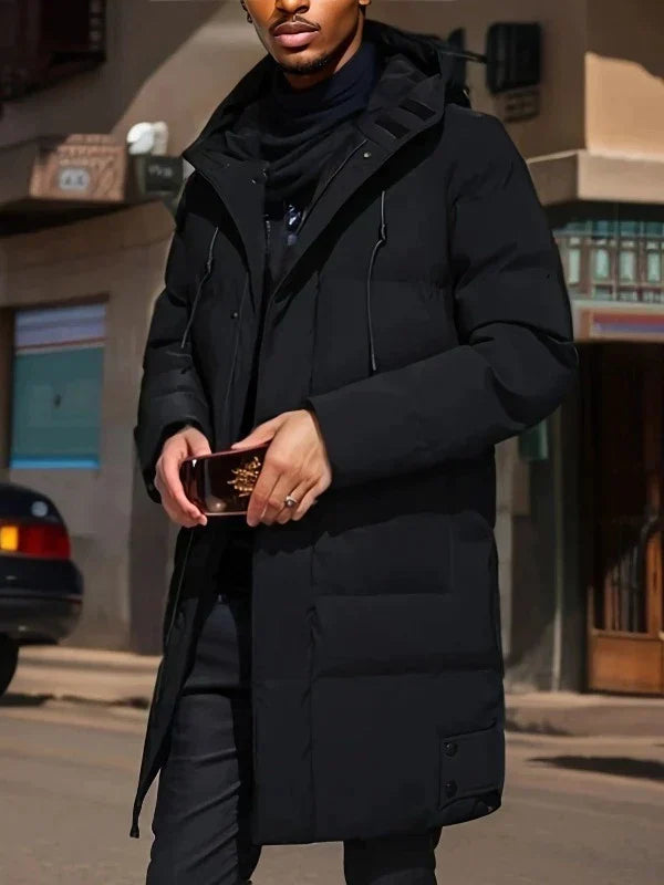 Men’s Long Winter Parka – Modern Warmth with Urban Edge
