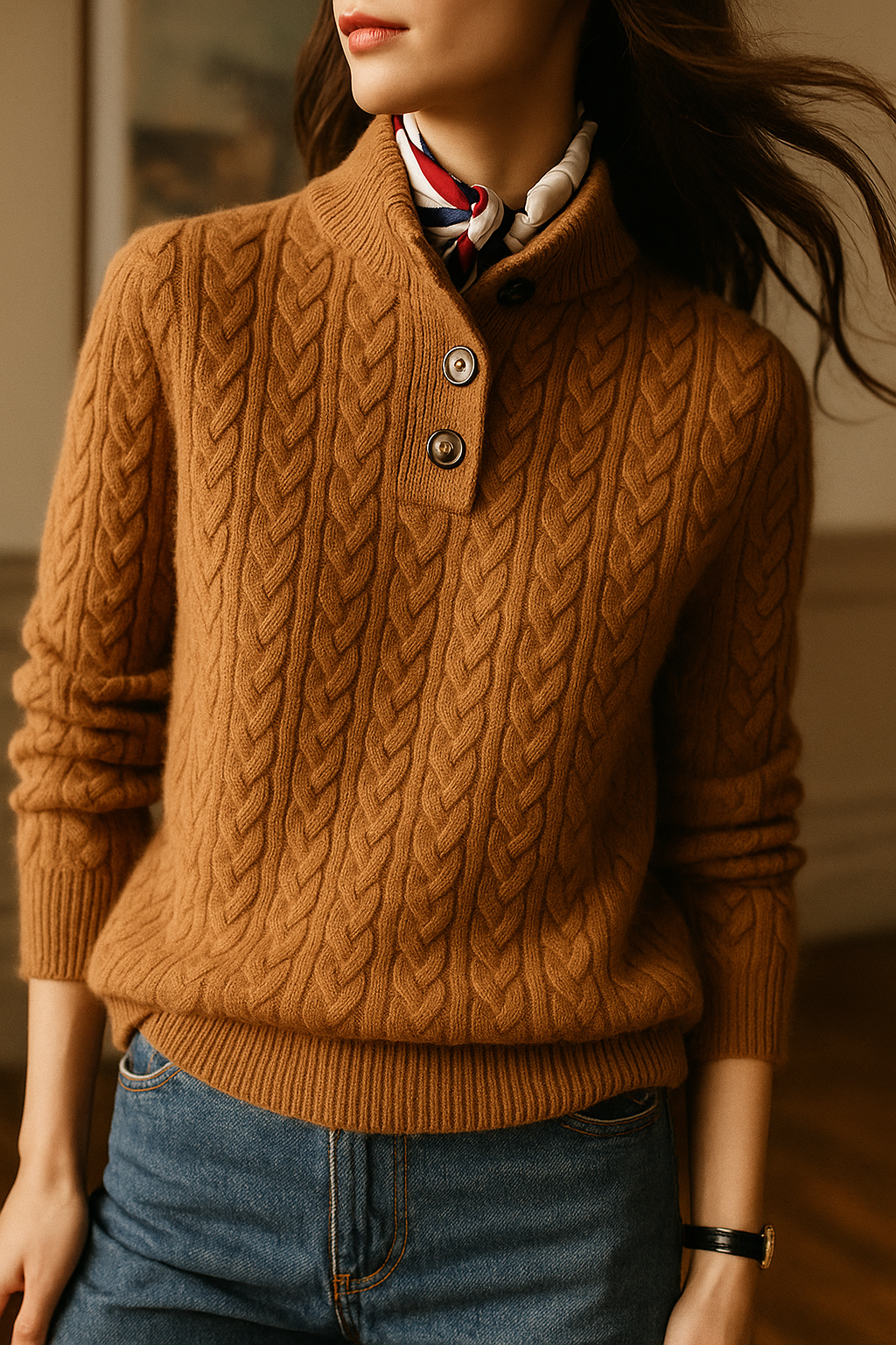 Cashmere Cable Knit Sweater