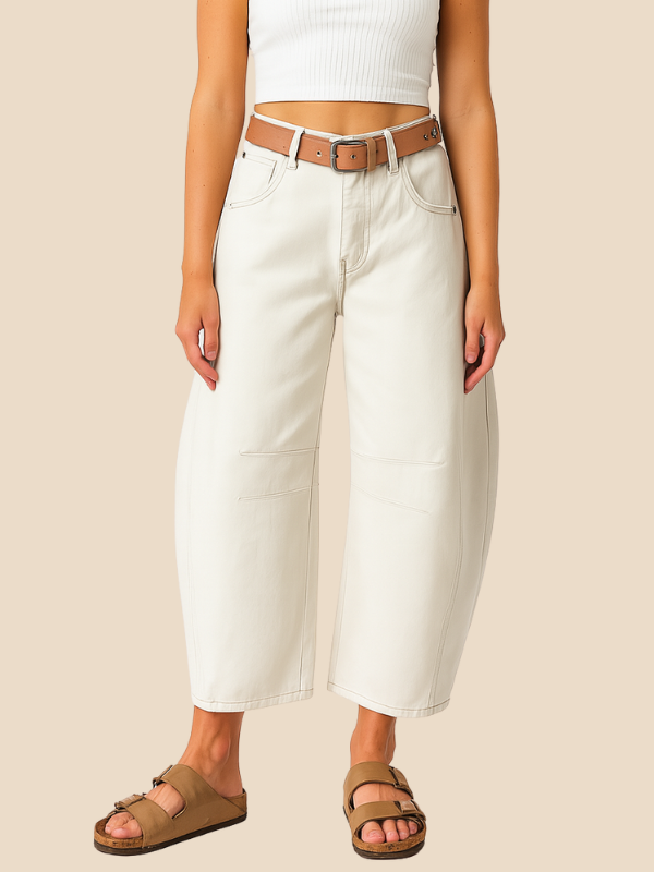 High-Waisted Leopard Print Wide-Leg Pants