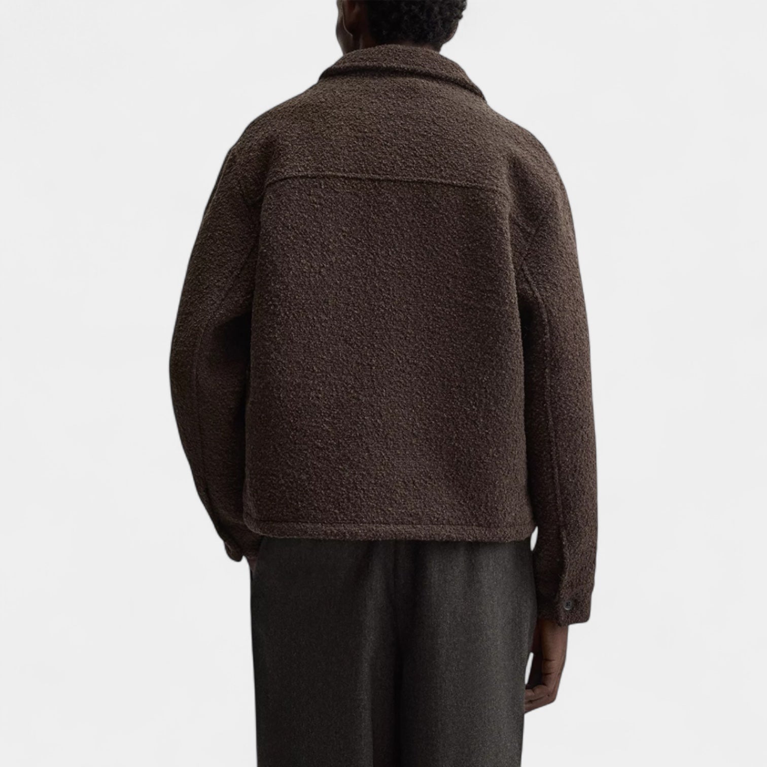 Men’s Textured Wool Overshirt – Soft, Warm & Modern Minimalist