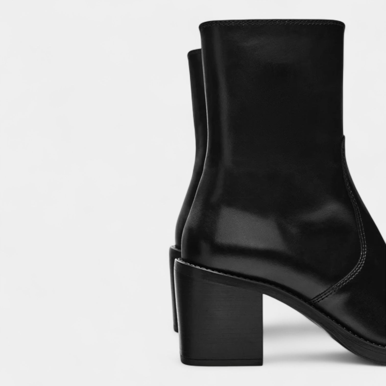 Women’s Heeled Ankle Boots – Pointed Toe, Block Heel