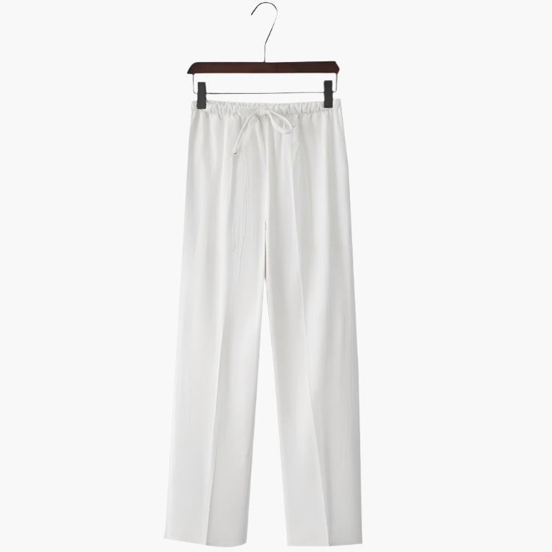 Relaxed Linen Drawstring Trousers – Effortless Comfort