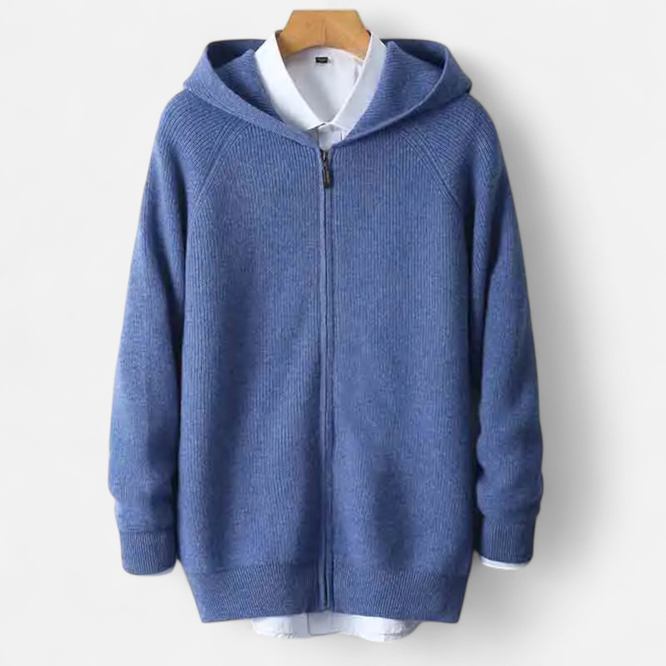 Men’s Premium Knit Zip Hoodie – Soft Comfort & Minimalist Style