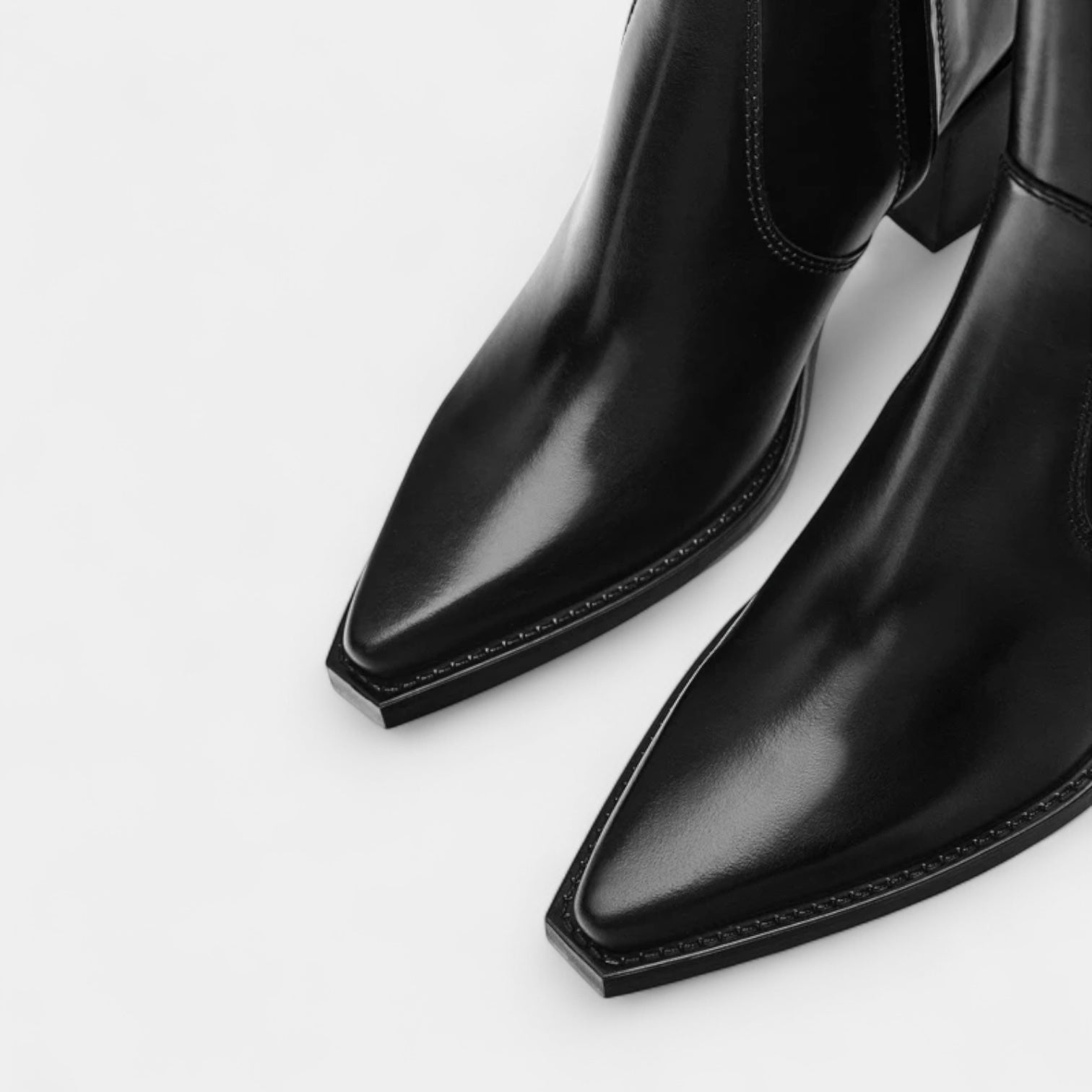 Women’s Heeled Ankle Boots – Pointed Toe, Block Heel