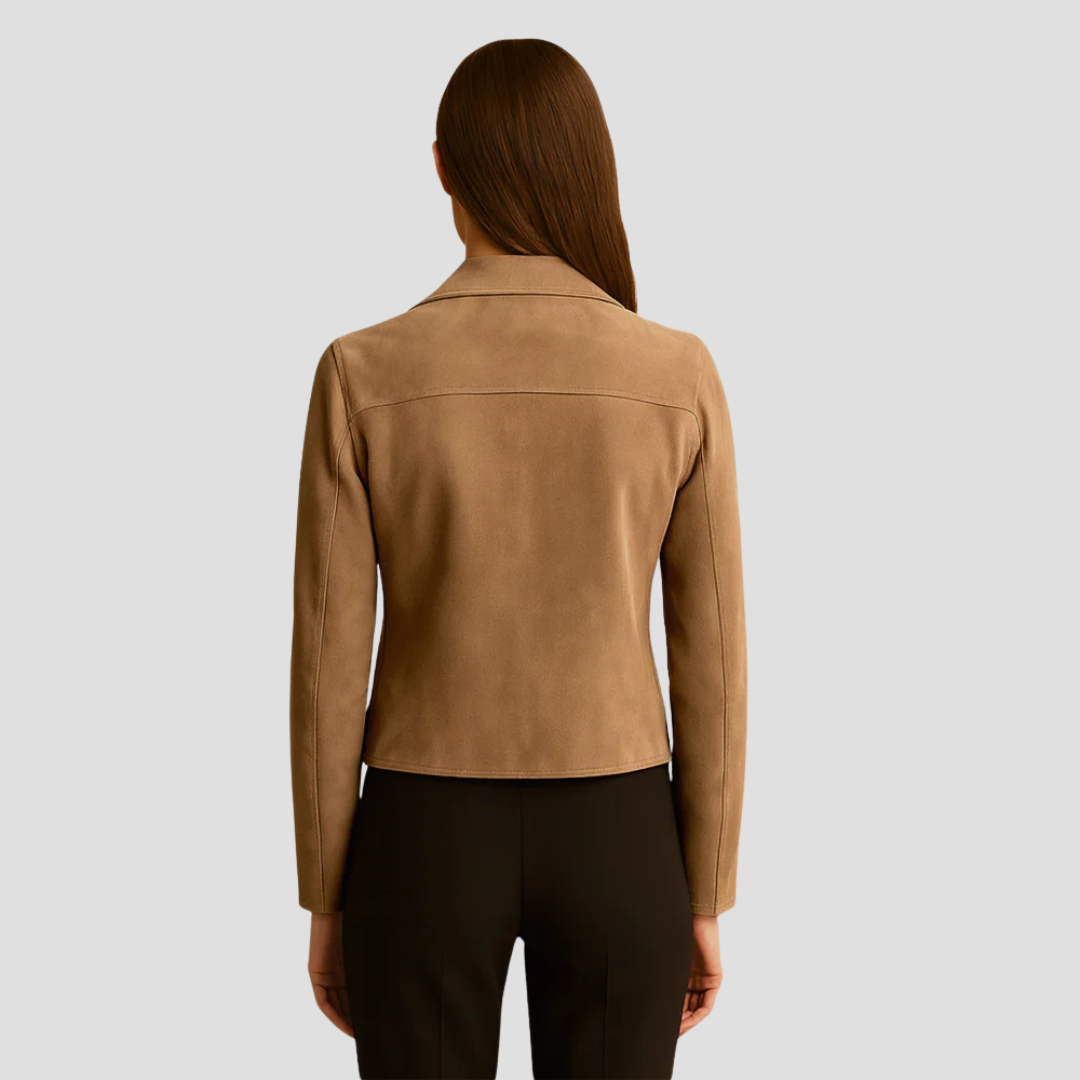 Penelope | Suede Biker Jacket