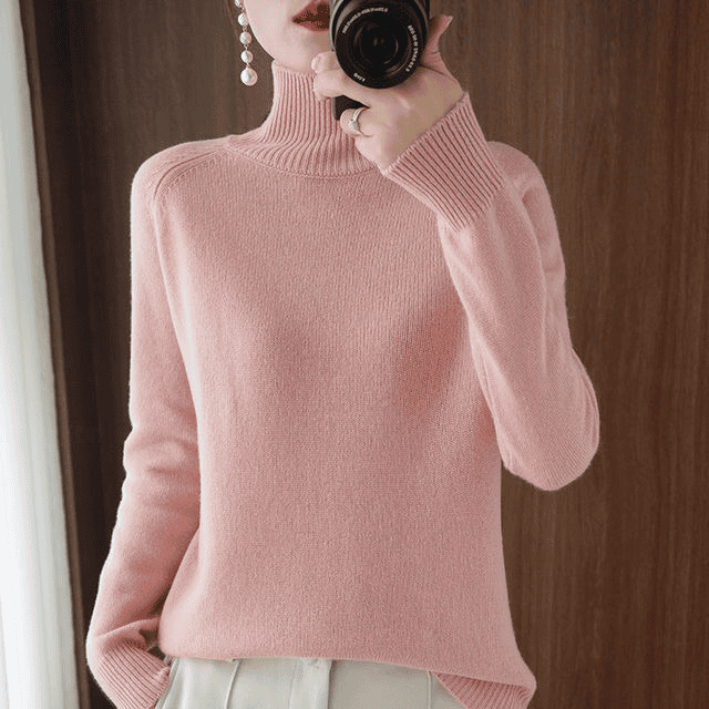 Women’s Roll Neck Jumper – Warm Chunky Knit for Winter