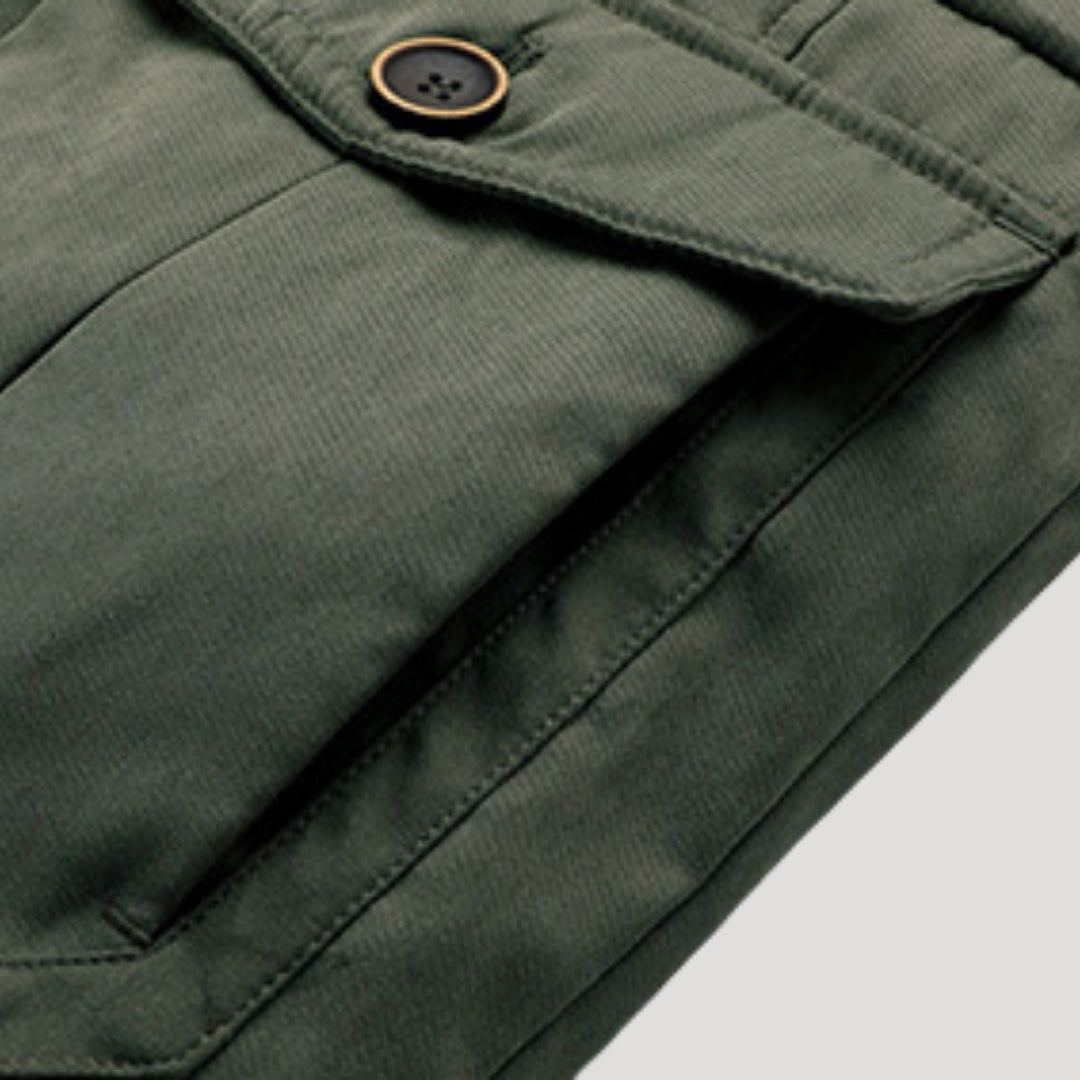 Men’s Heavy-Duty Winter Parka – Thick Fleece Lining, Multi-Pocket, Windproof Warm Jacket