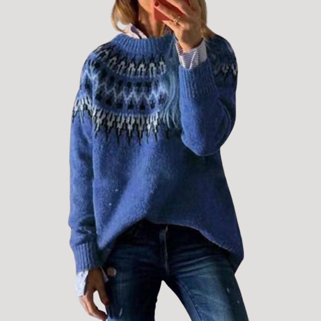 Women’s Nordic Knit Winter Sweater – Premium Soft Edition