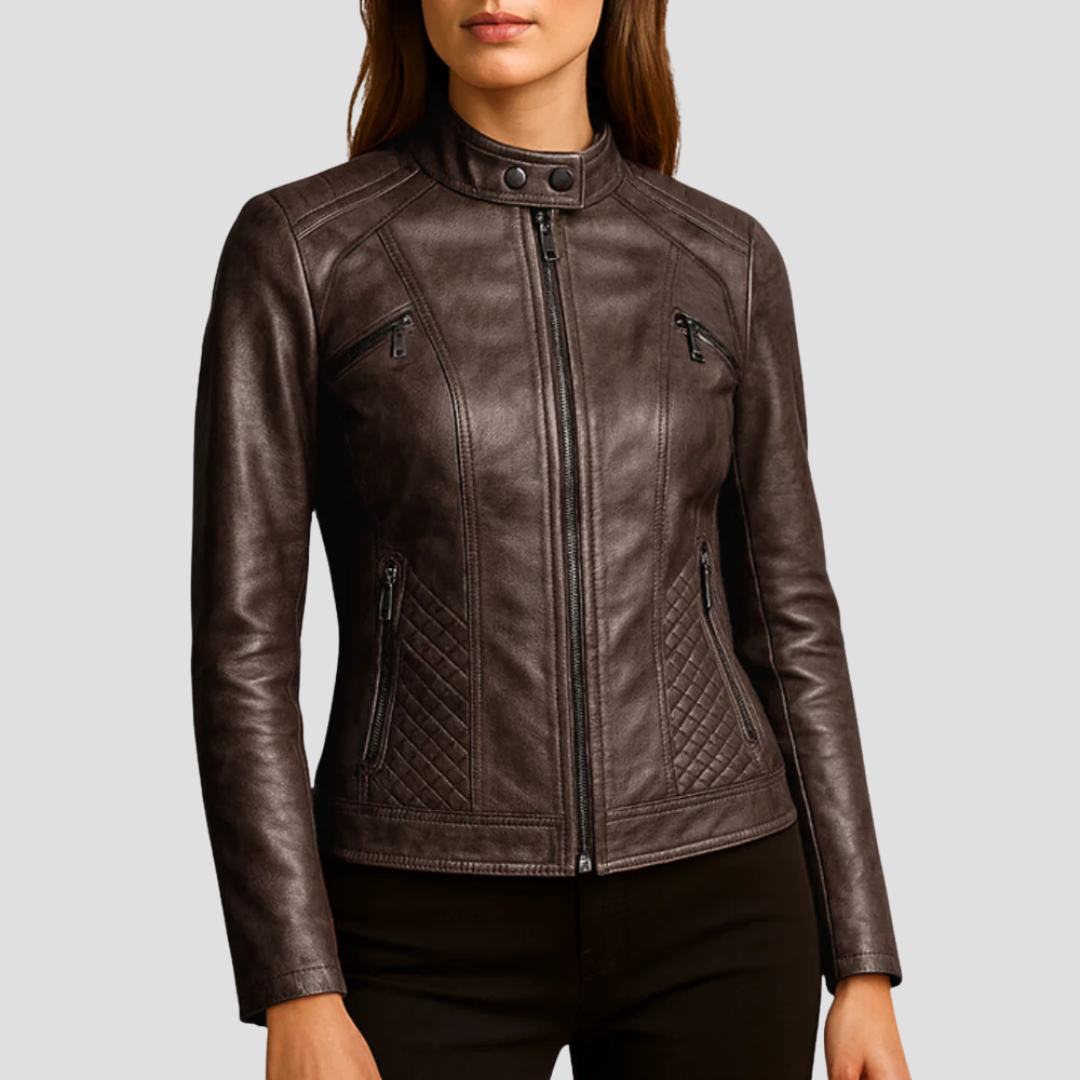 Isabelle | Quilted Leather Jacket