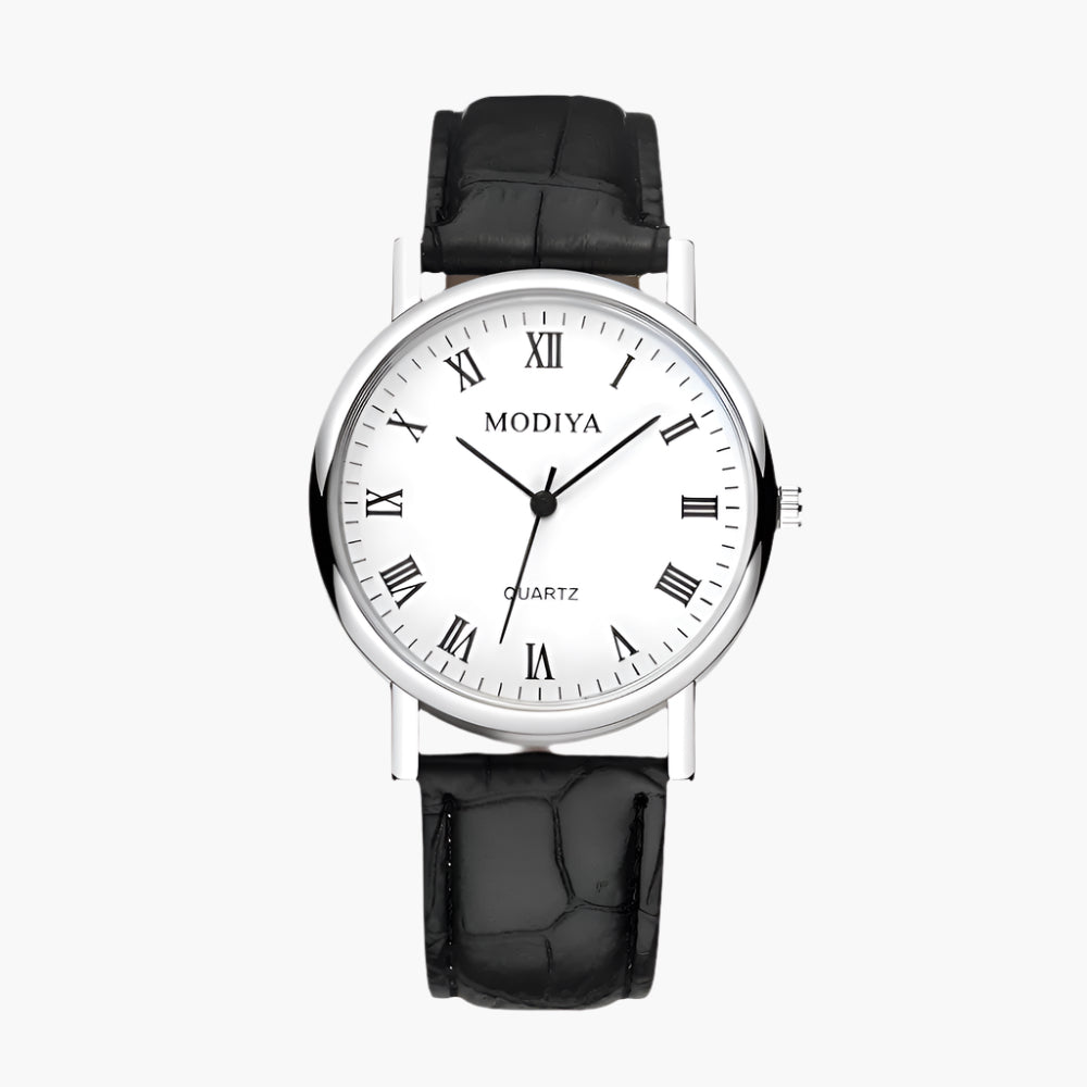 Classic Roman Leather Watch – Timeless Elegance by Luxoo