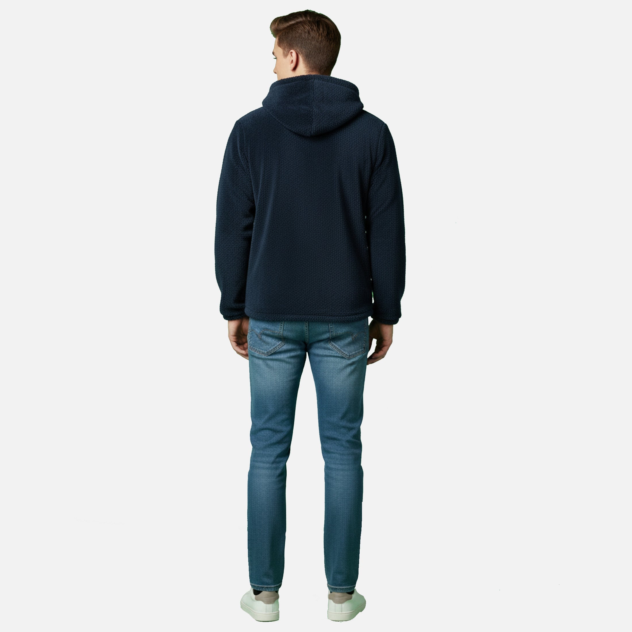 Men’s Sherpa Fleece Zip Hoodie – Ultra-Soft, Warm & Cozy Winter Comfort