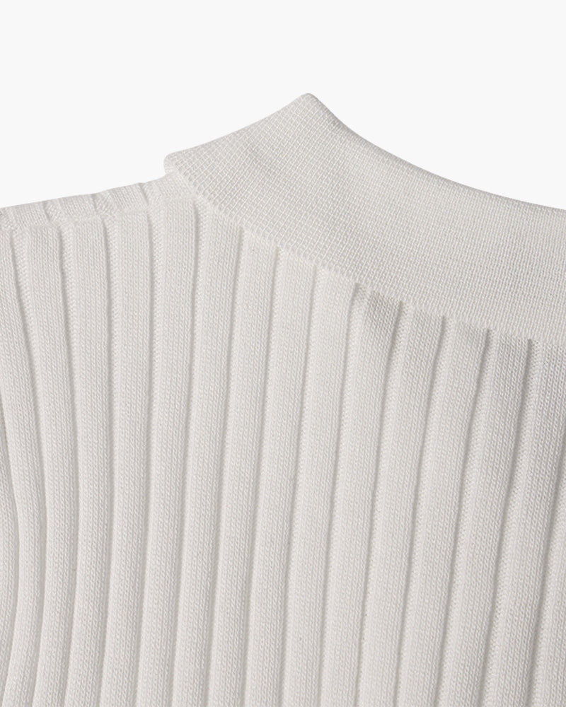 Ribbed Knit Polo Shirt – Smart Minimalist Style