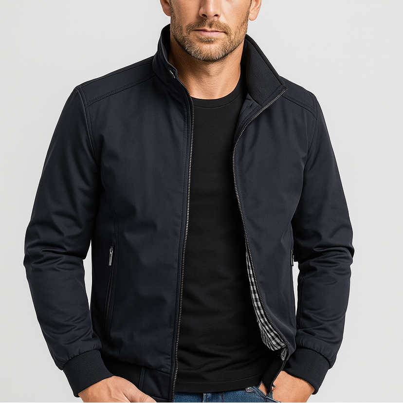 Men’s Lightweight Casual Stand Collar Jacket – Windproof, Stylish & Comfortable
