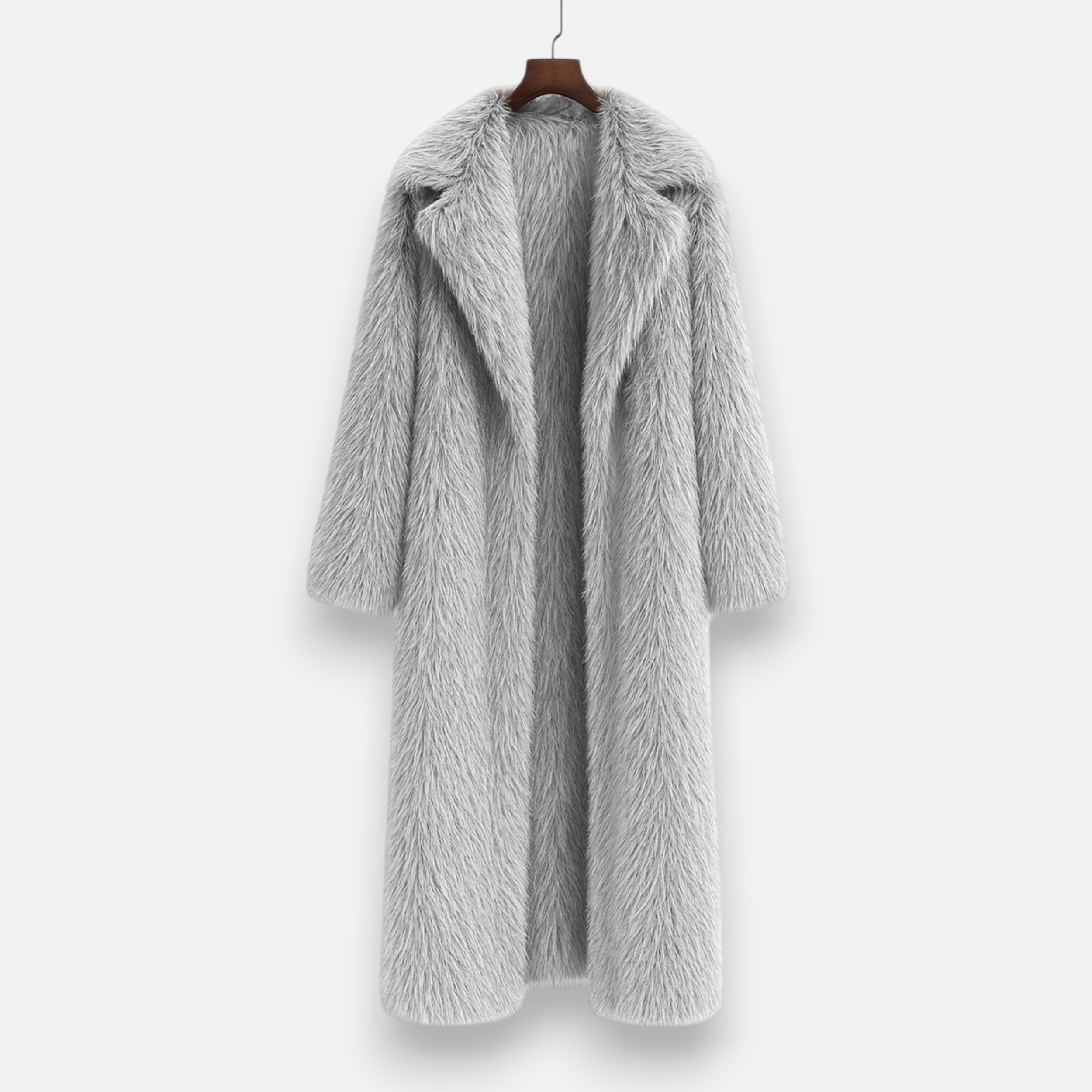 Luxury Long Faux Fur Coat – Women's Elegant Winter Comfort