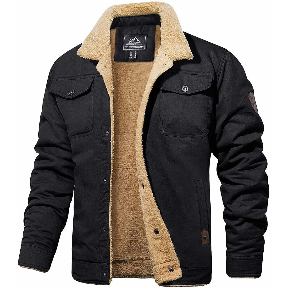 Men’s Sherpa-Lined Winter Jacket – Warmth, Comfort & Rugged Style