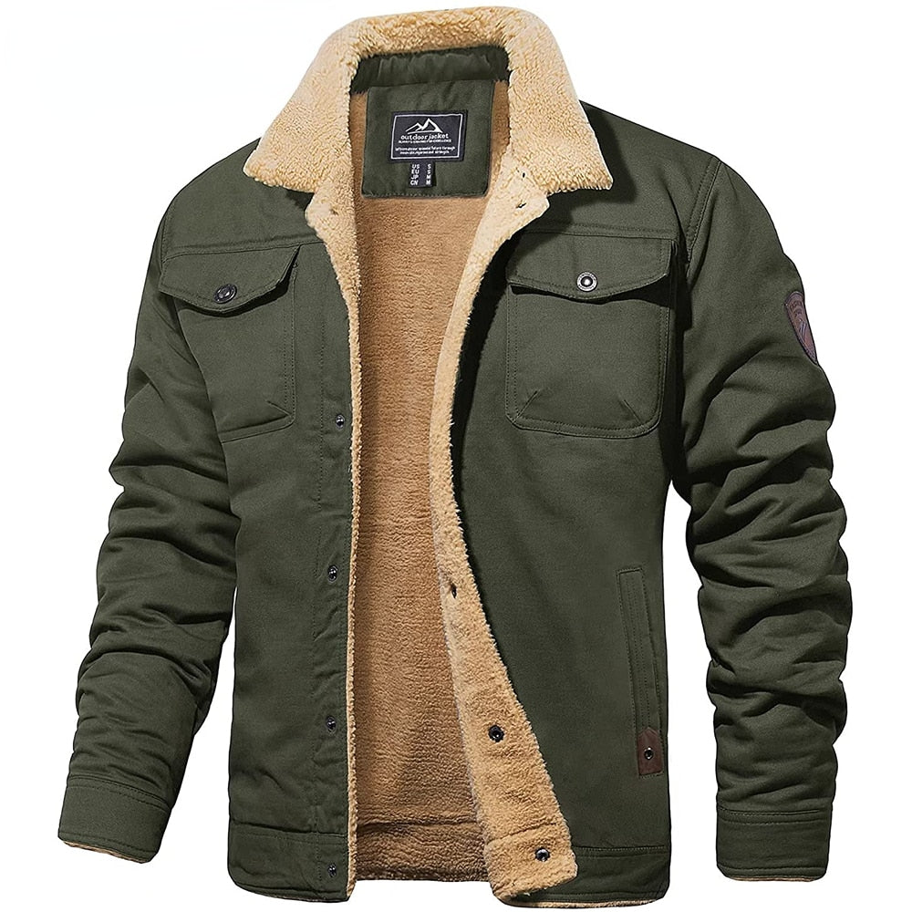 Men’s Sherpa-Lined Winter Jacket – Warmth, Comfort & Rugged Style