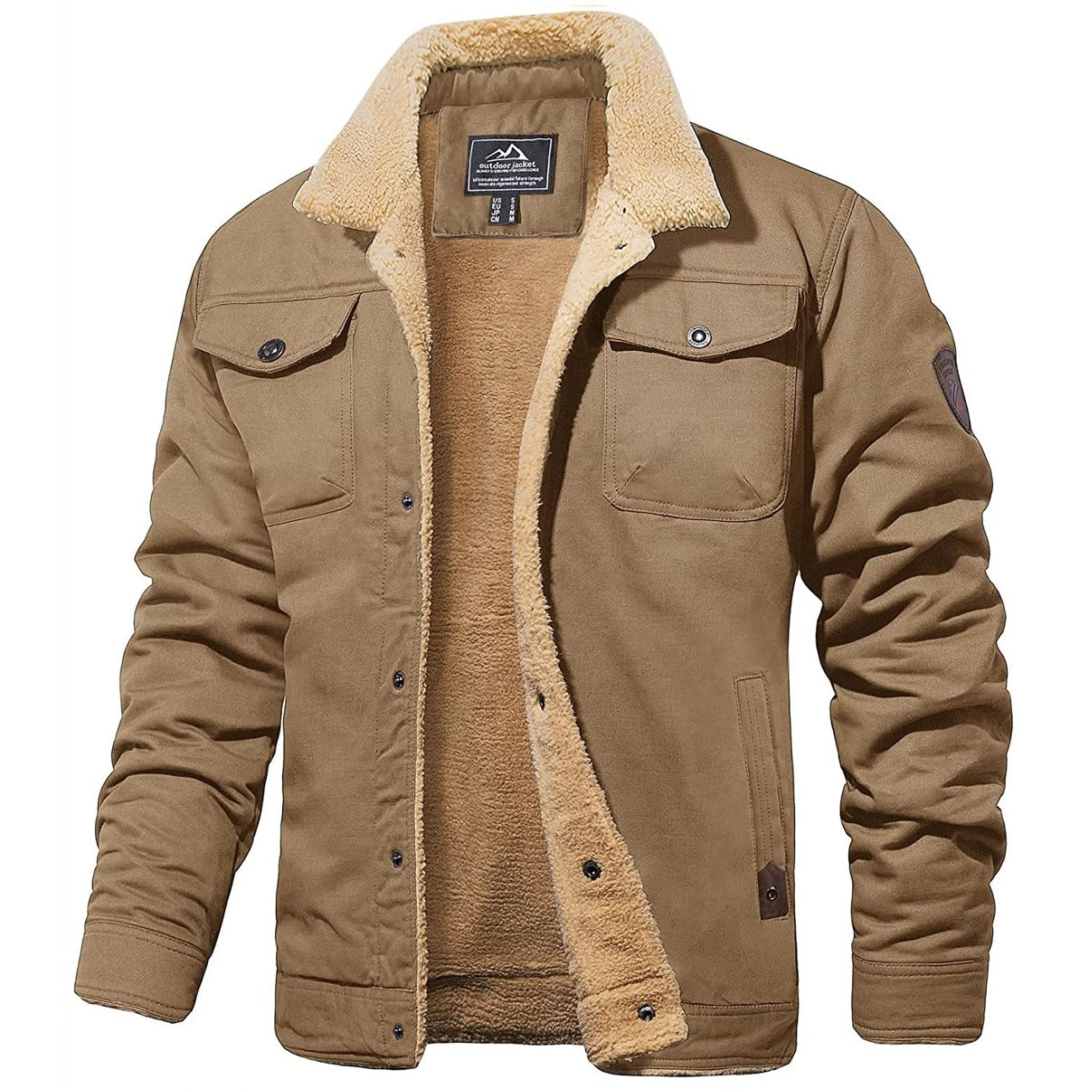 Men’s Sherpa-Lined Winter Jacket – Warmth, Comfort & Rugged Style