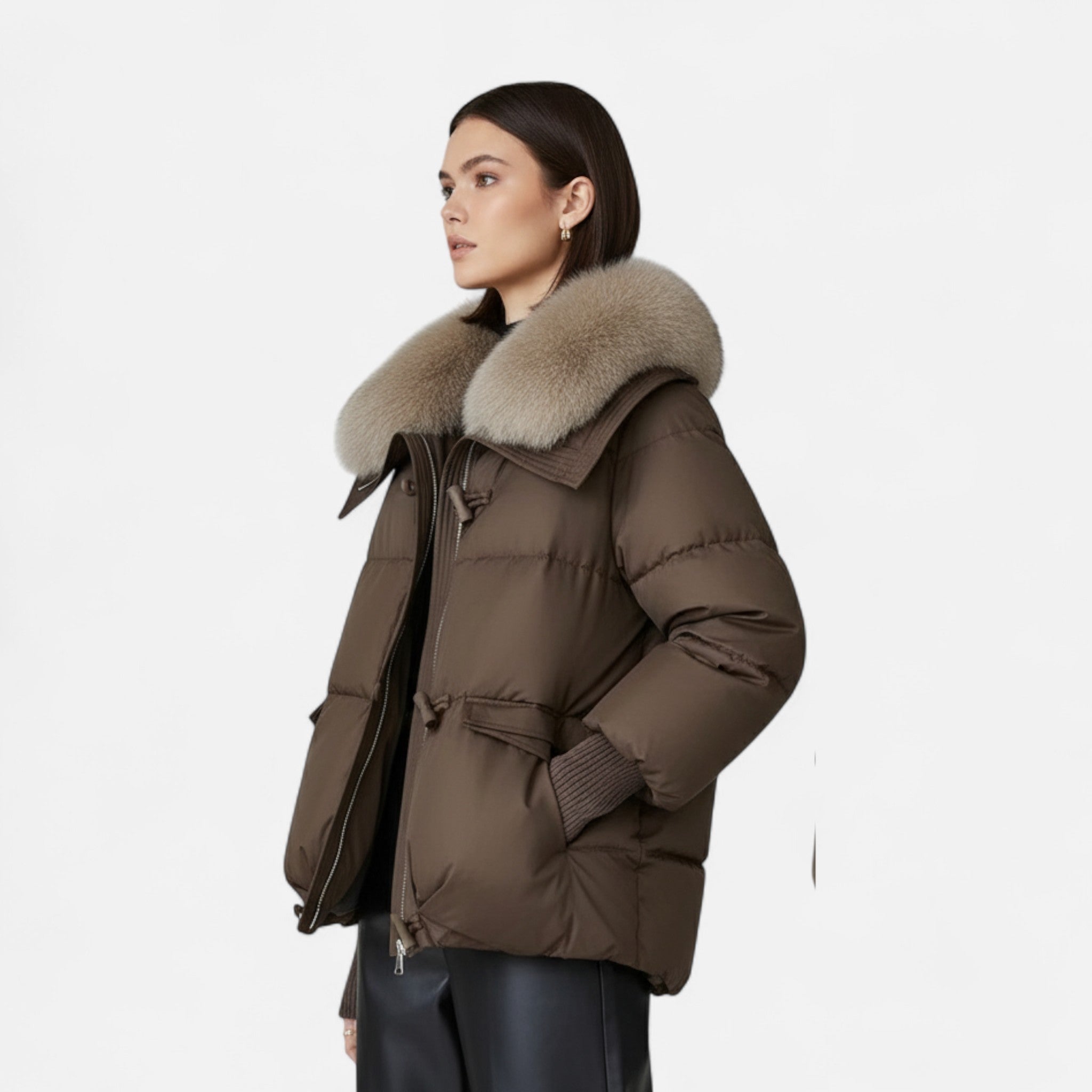 Premium Puffer Jacket with Luxurious Faux Fur Collar – Ultra Warm & Elegant
