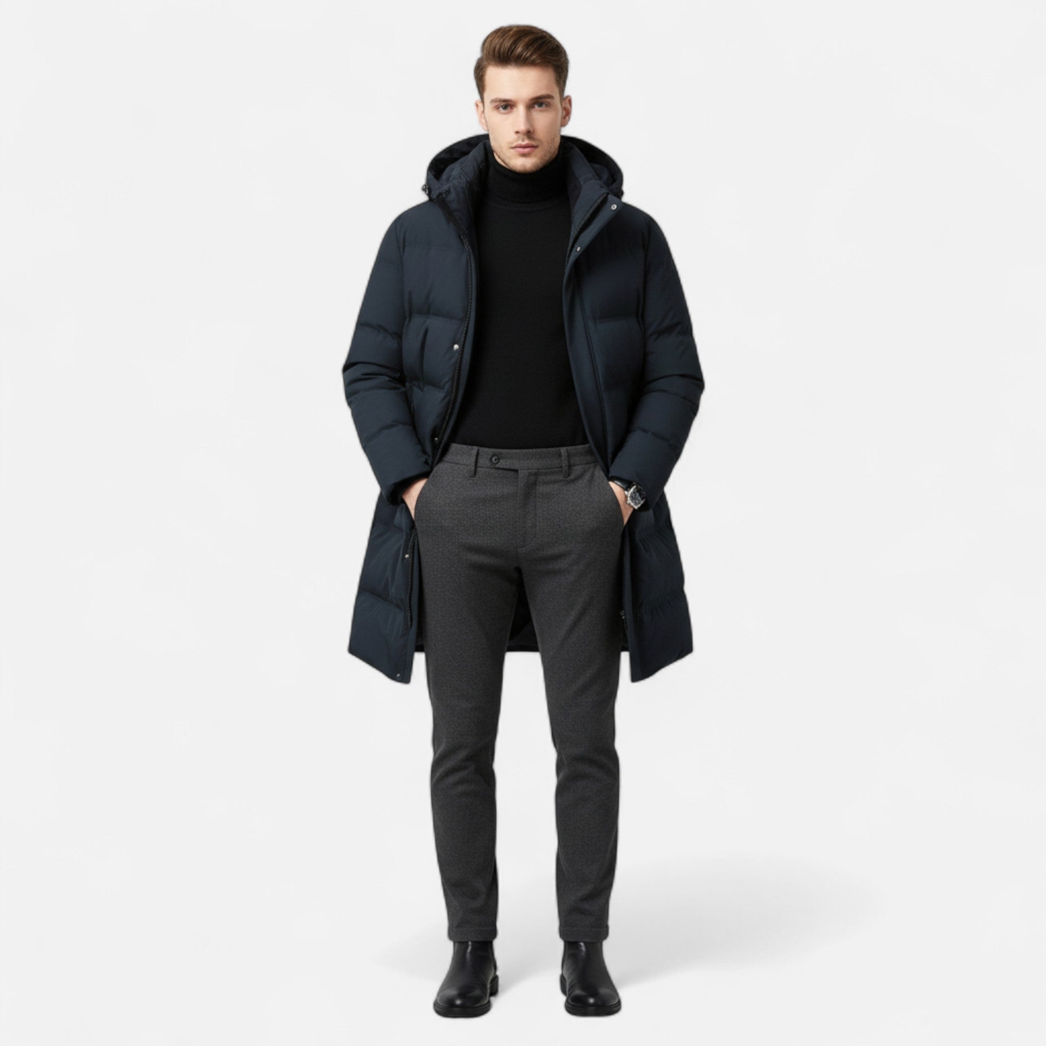 Maison Dresson | Men’s Premium Winter Down Parka – Hooded Insulated Elegance