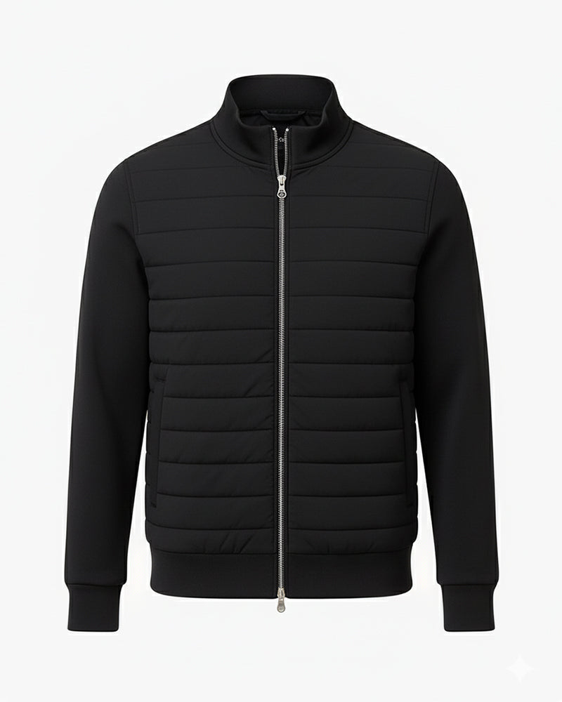 Hybrid Padded Tech Jacket – Lightweight, Warm & Minimalist Design