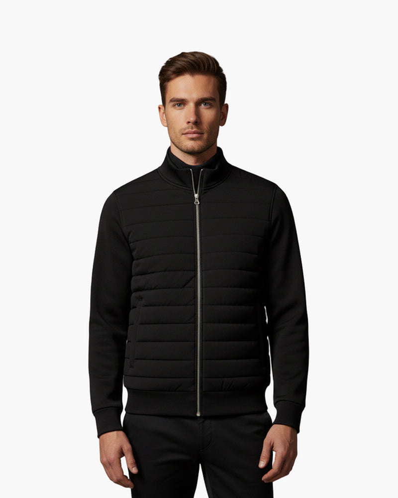 Hybrid Padded Tech Jacket – Lightweight, Warm & Minimalist Design