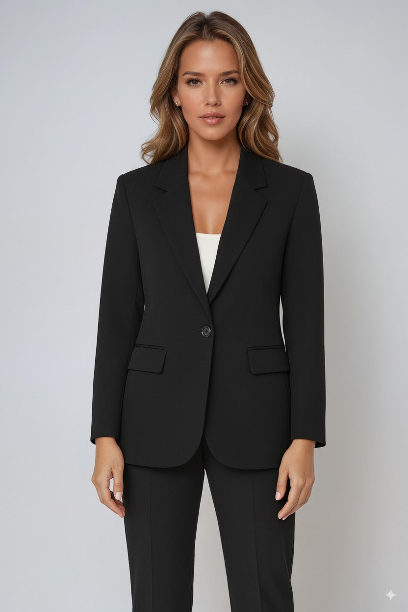 Women’s Tailored Blazer | Single Button & Front Pockets