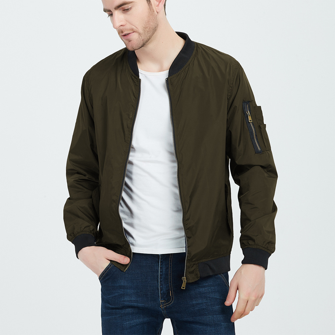 Men’s Essential Bomber Jacket – Lightweight Urban Street Style