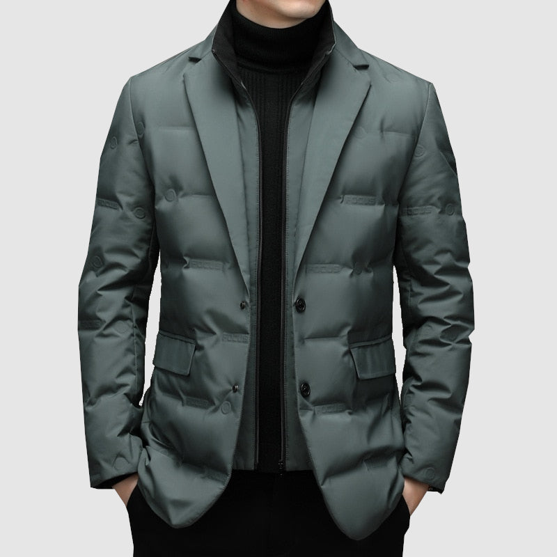 Men’s Elegant Puffer Blazer – Smart Warmth for Winter Style