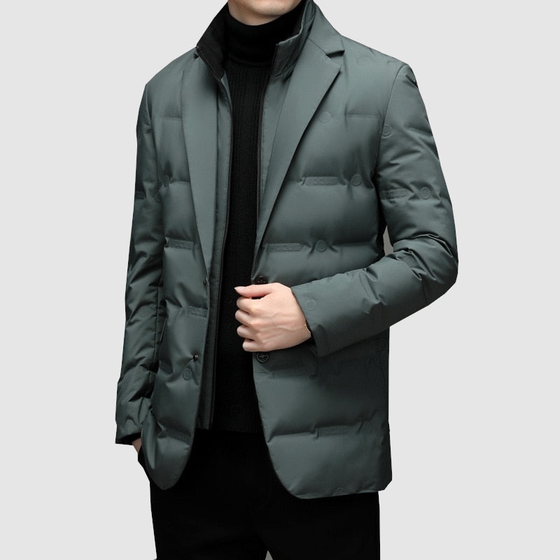 Men’s Elegant Puffer Blazer – Smart Warmth for Winter Style