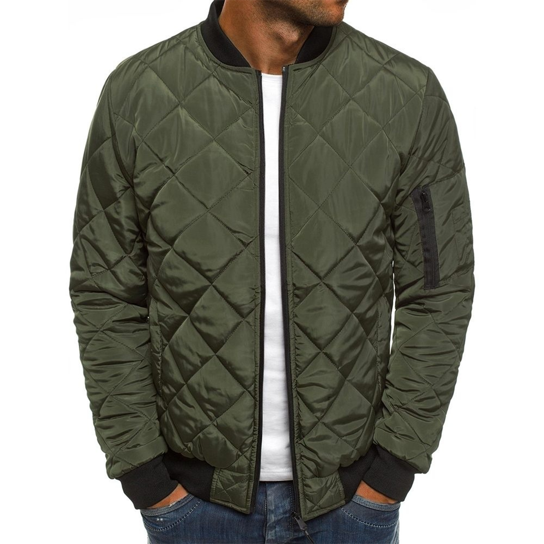 Men’s Quilted Bomber Jacket – Premium Comfort & Modern Design