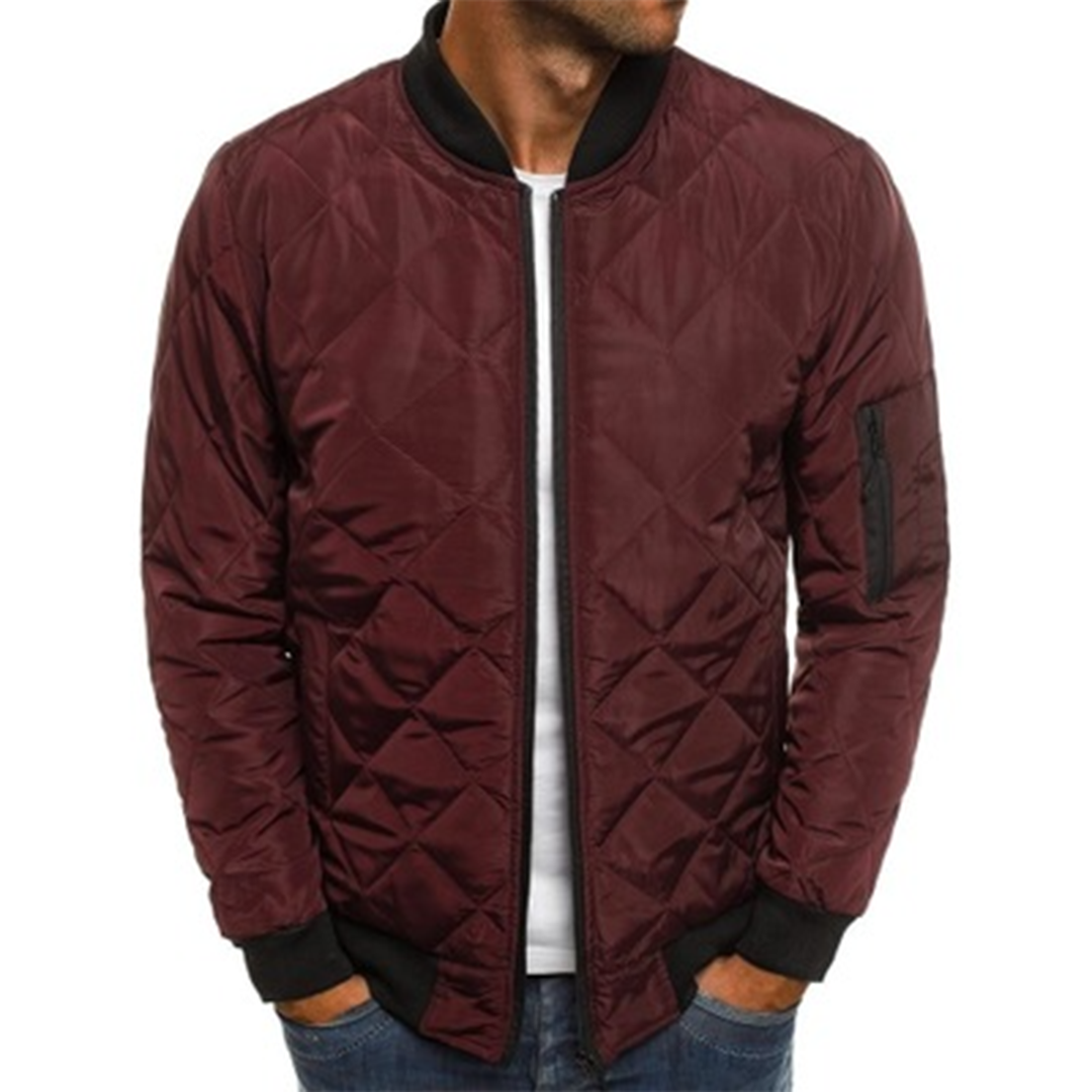 Men’s Quilted Bomber Jacket – Premium Comfort & Modern Design