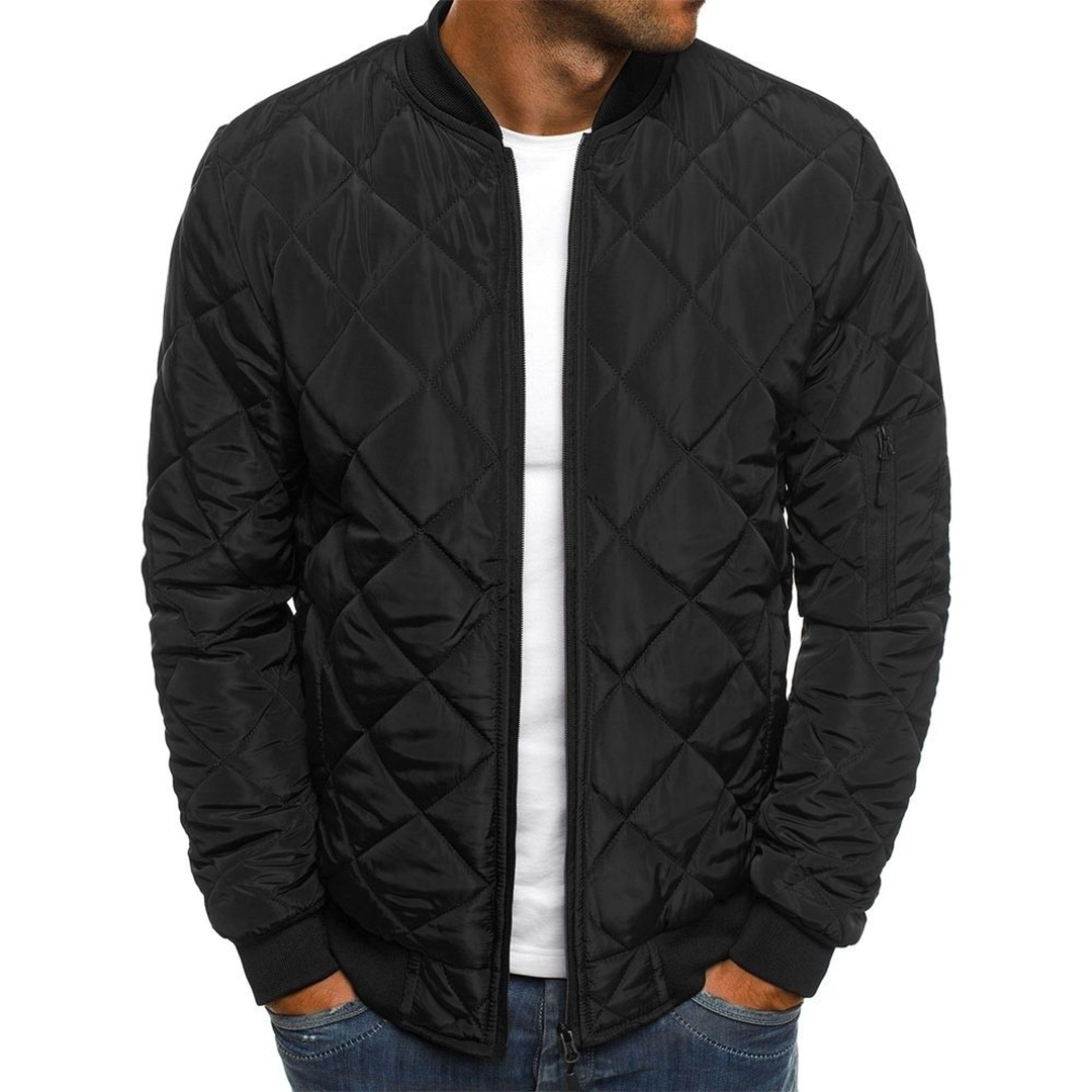 Men’s Quilted Bomber Jacket – Premium Comfort & Modern Design
