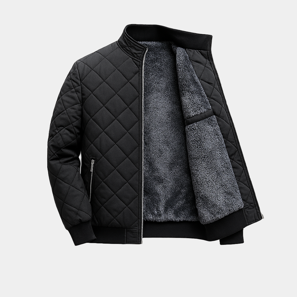 Men’s Quilted Bomber Jacket – Lightweight, Warm & Modern Minimalist