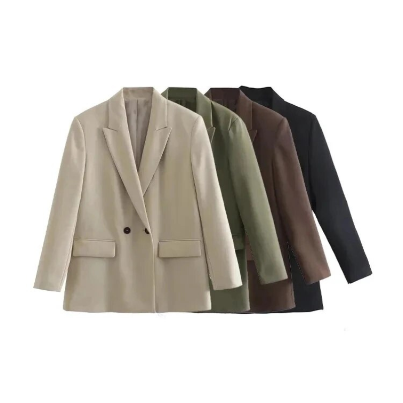 Tailored Double-Breasted Blazer – Timeless, Elegant & Structured