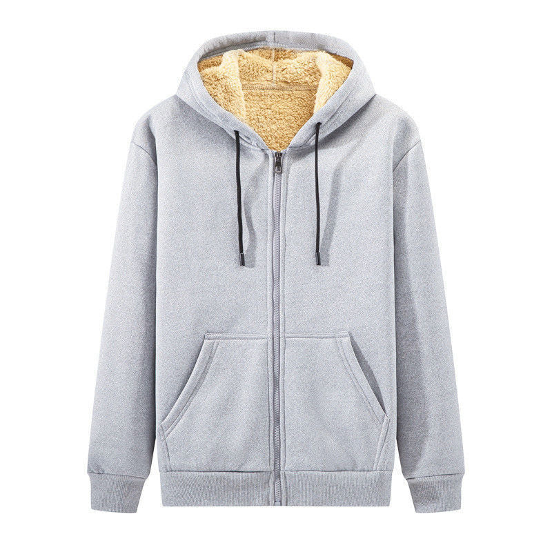 Men’s Premium Sherpa-Lined Zip Hoodie – Ultra-Warm, Soft & Winter Essential