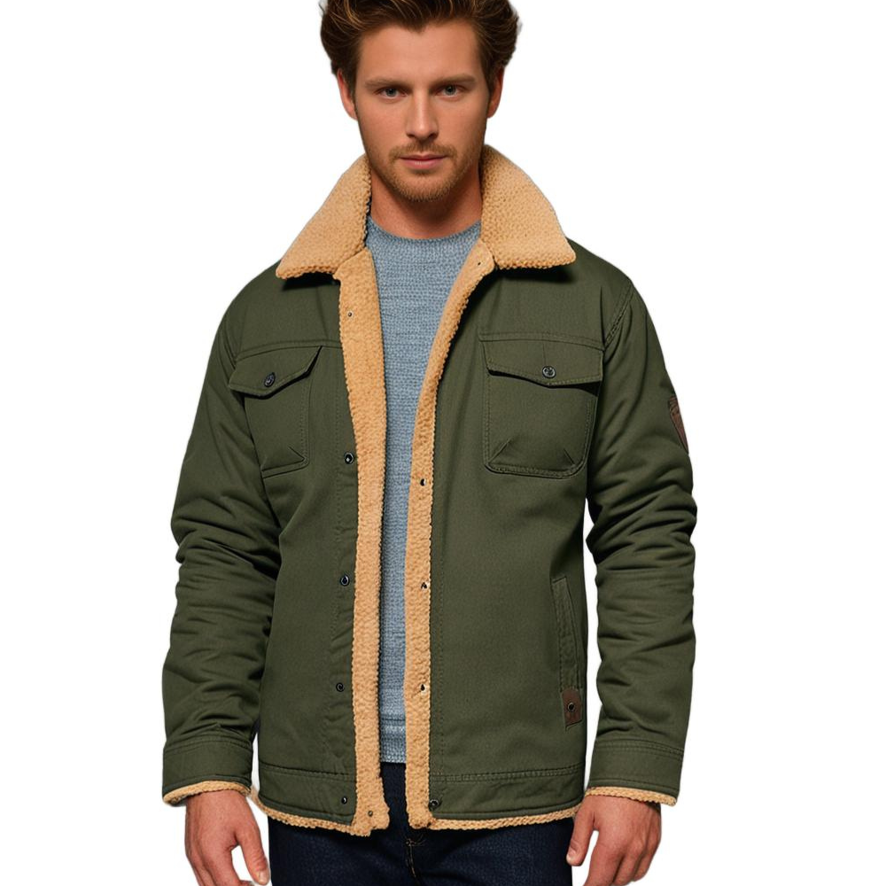 Men’s Sherpa-Lined Winter Jacket – Warmth, Comfort & Rugged Style