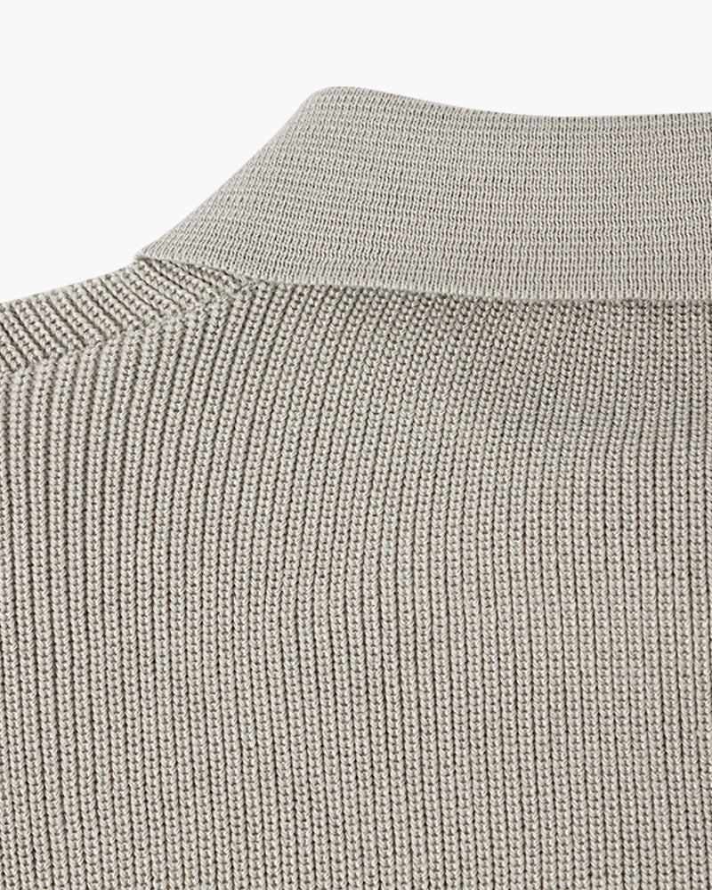 Oxford Half-Zip Knit Sweater – Minimal Premium Comfort