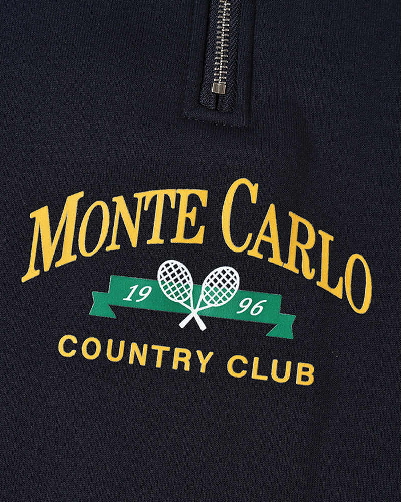 Men’s Half-Zip Sweatshirt – Monte Carlo Country Club Vintage Pullover