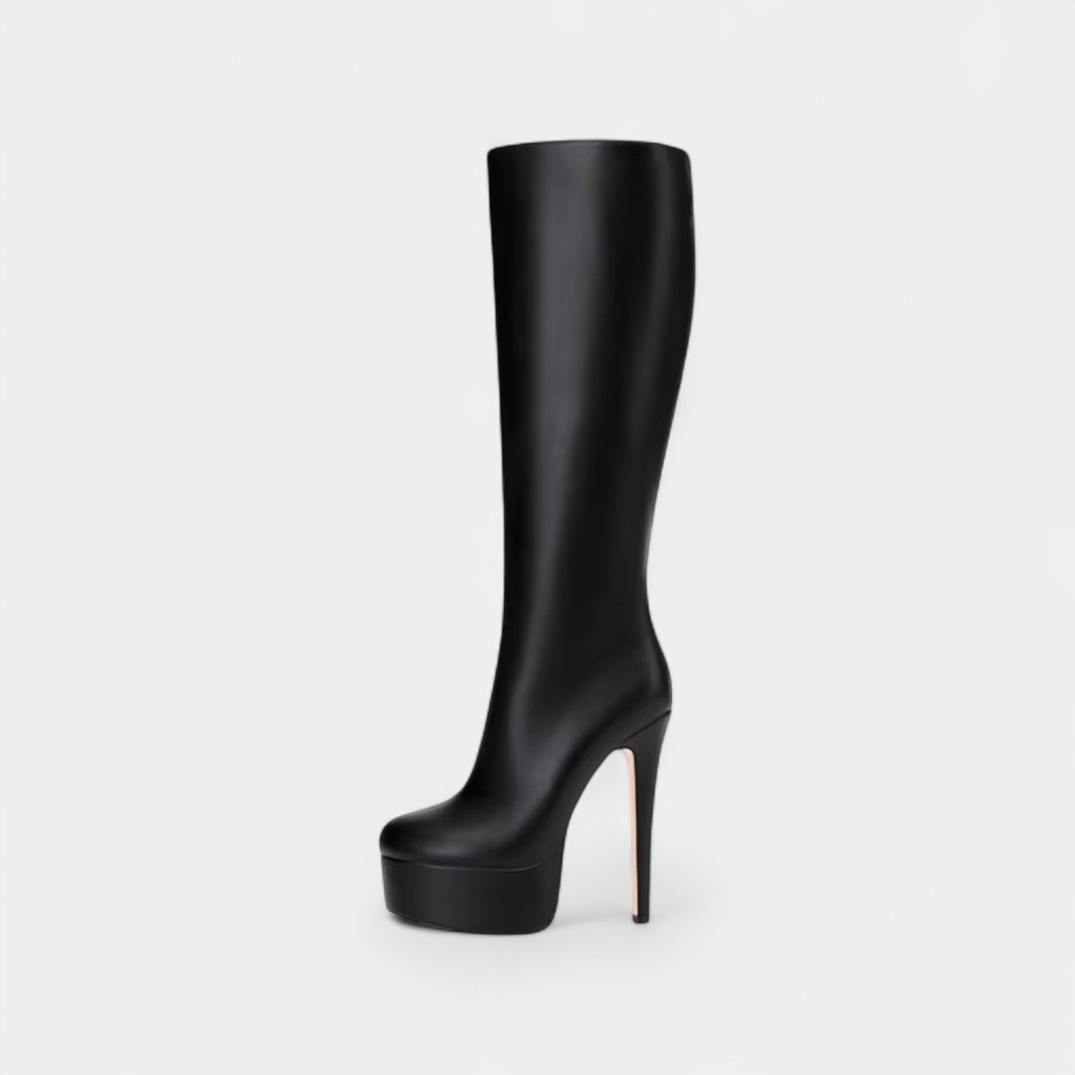 Women’s Platform Knee-High Boots – High Heel, Sleek Design