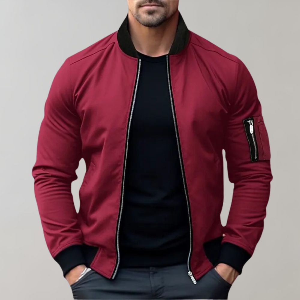 Men’s Slim Fit Bomber Jacket – Casual Streetwear Essential