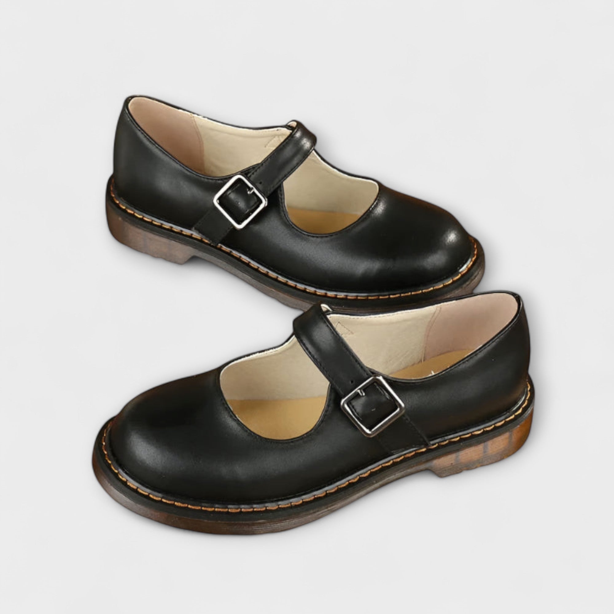 Women’s Vintage Mary Jane Shoes – Brown Classic Editio