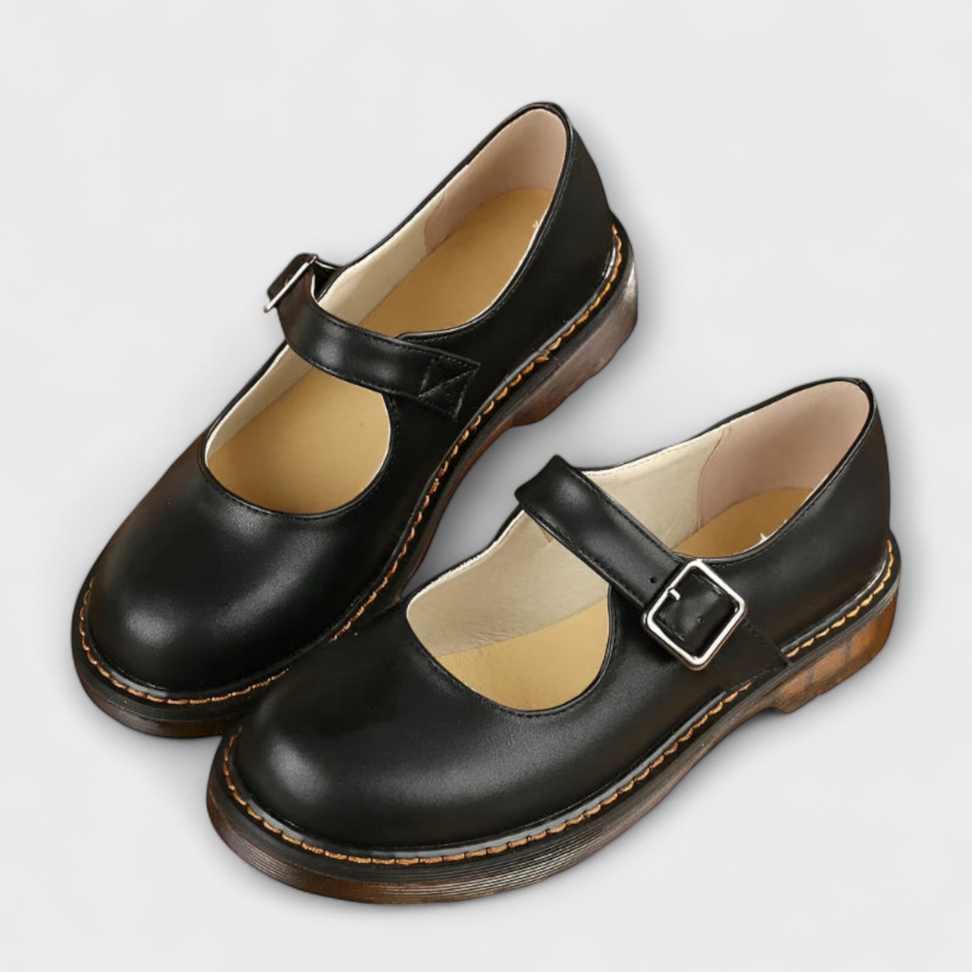Women’s Vintage Mary Jane Shoes – Brown Classic Editio